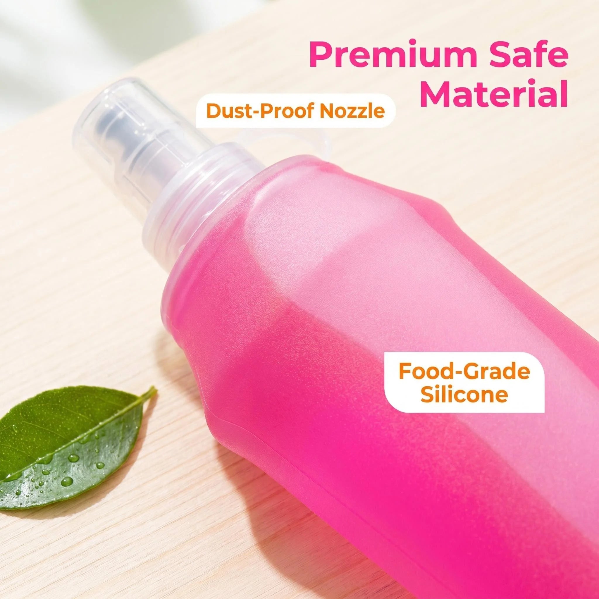 150ml/250ml/500ml Collapsible Silicone Water Bottle with Bite Valve, Outdoor Portable for Running Camping Hiking Travel