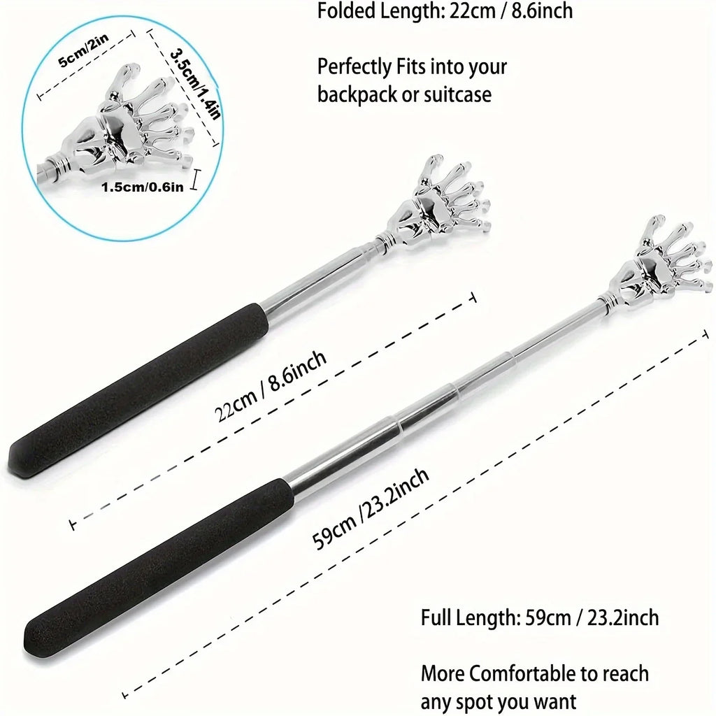 Adjustable Stainless Steel Retractable Back Scratcher