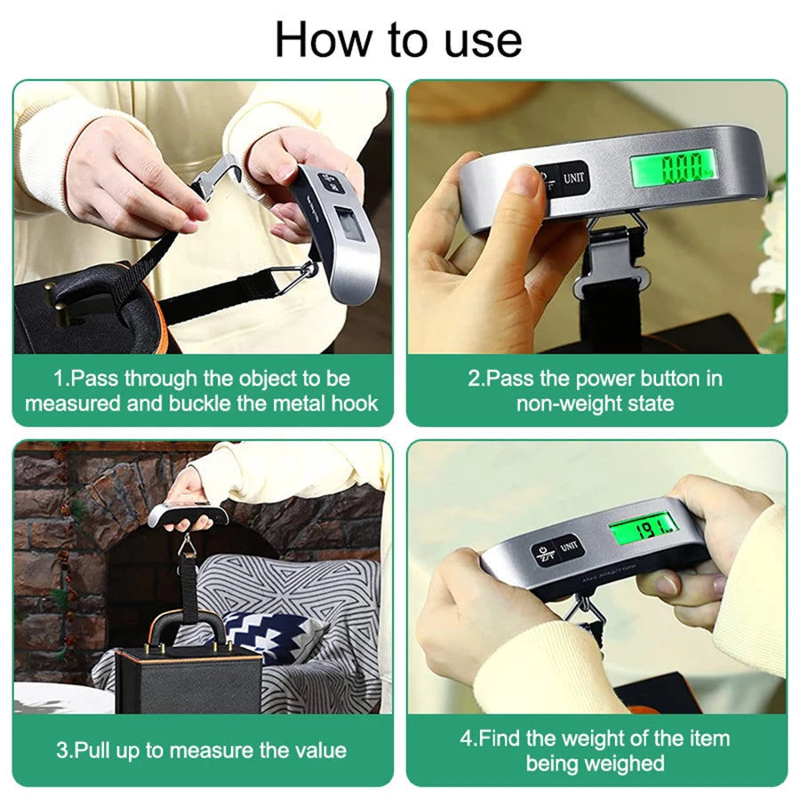 Portable Digital LCD Luggage Scale (50kg / 110lb)