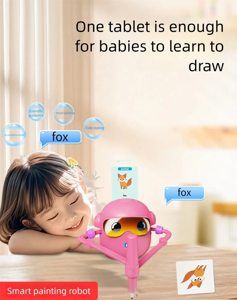 Kids Intelligent Drawing Robot – Educational STEM Toy for Boys & Girls Ages 3–12 | CE Certified