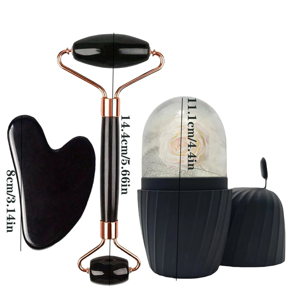 Ice Face Roller & Gua Sha Mold Set
