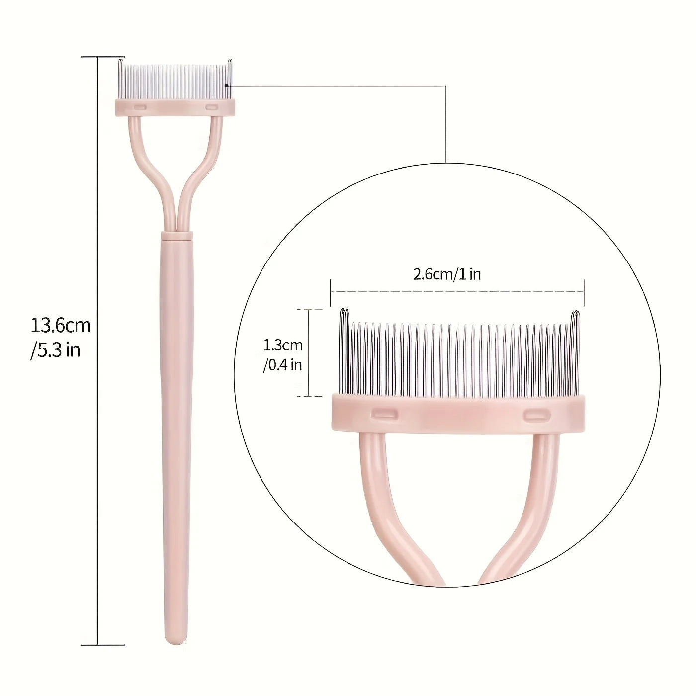 Curved Eyelash Brush Tool - Eyelash Separator and Styling Accessory, Precision Comb Curved Eyelash Brush Eyelash Grooming Tool f