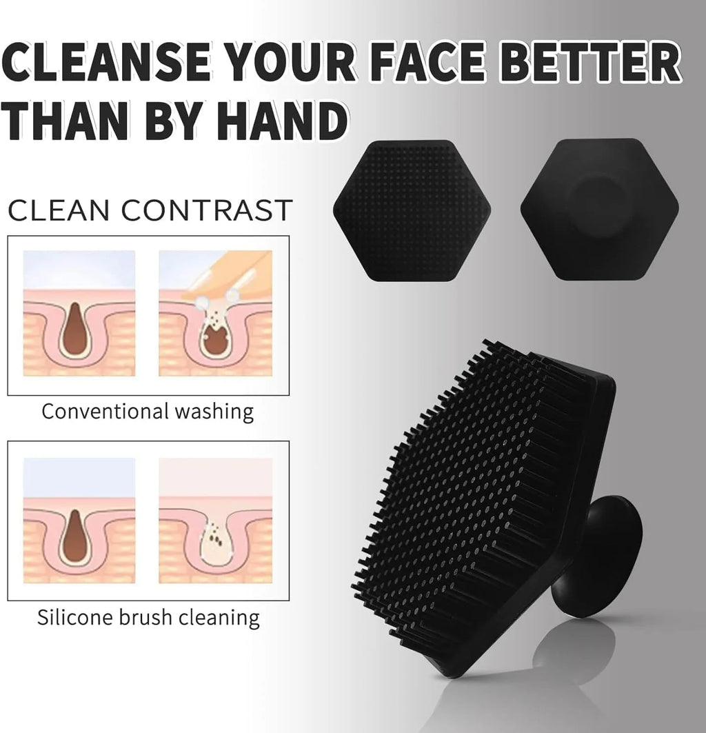 Face Cleaning Brush Scrubber Silicone Miniature Face Deep Clean Shave Massage Face Scrub Brush Face Cleaner For Men
