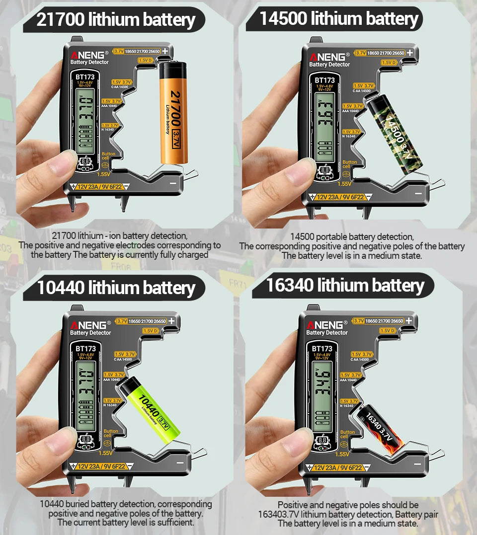 ANENG BT173 Universal Digital Battery Tester