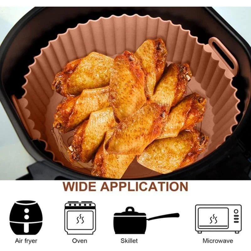 Reusable Food-Safe Silicone Air Fryer Liners