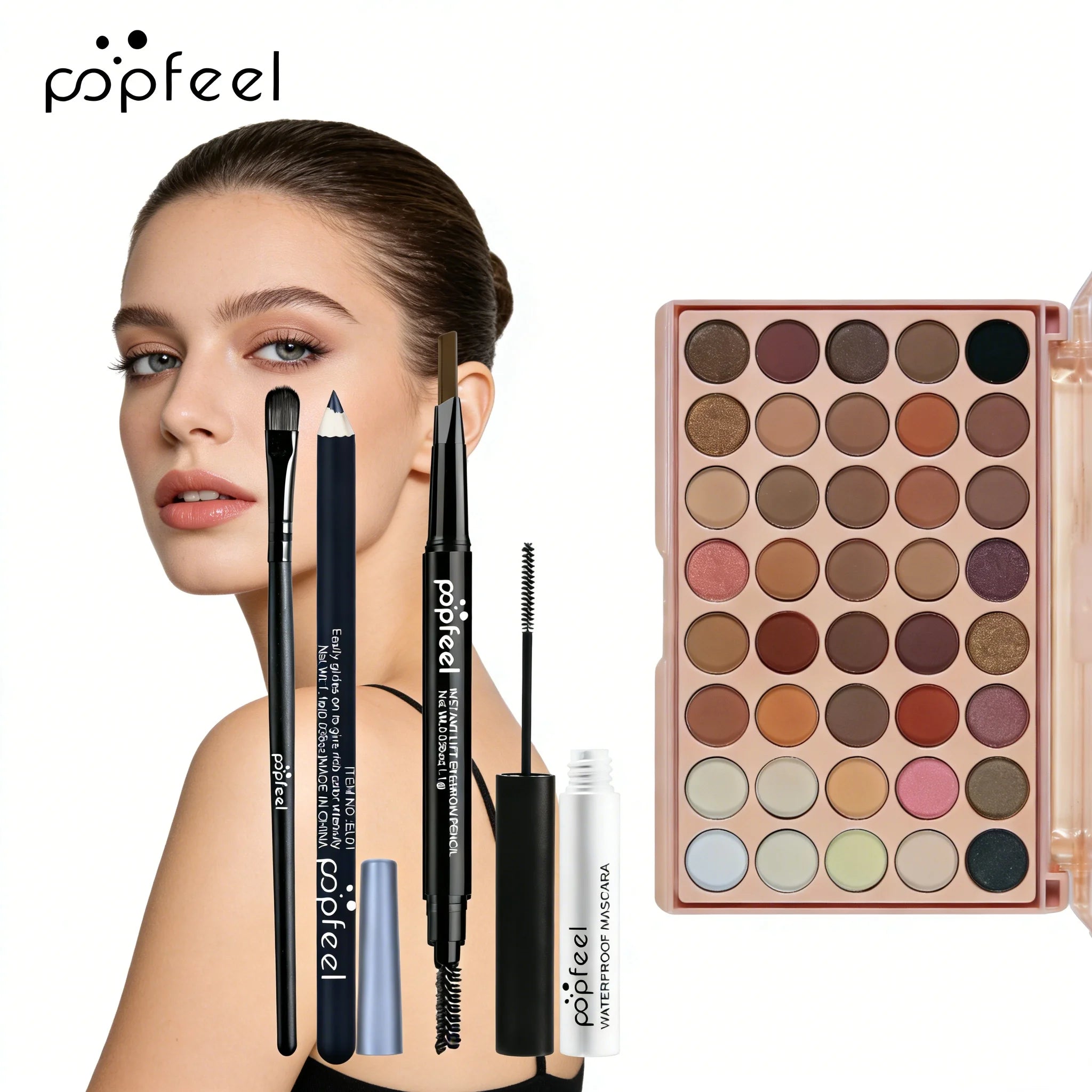 Makeup Set, 40-Shade Eyeshadow Palette with Eyebrow Pencil, Perfect for Beginners, Ideal Gift for Lover, Family & Fr