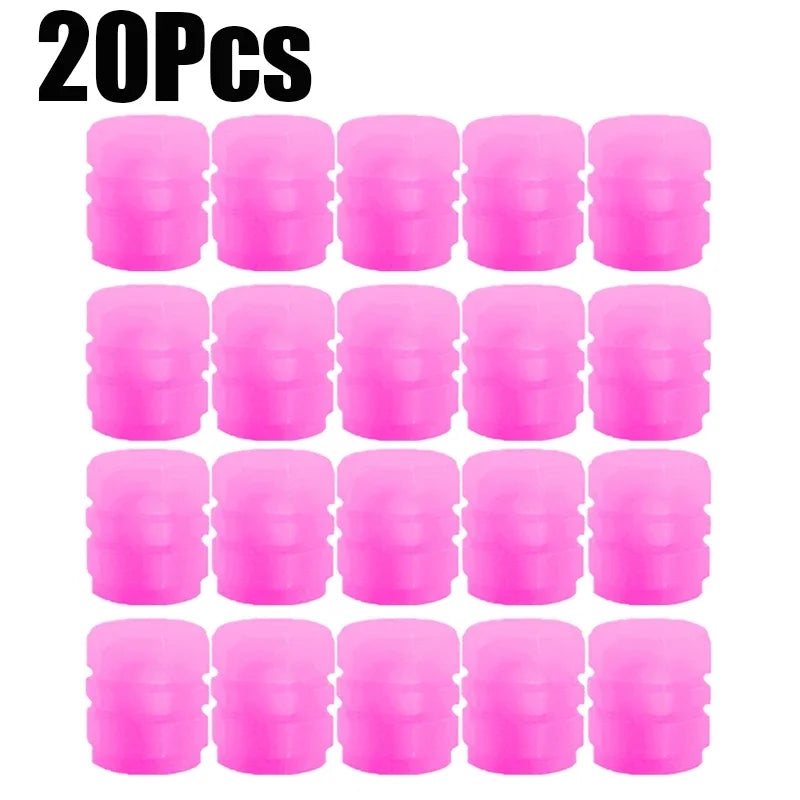 Fluorescent Night-Glowing Car & Bike Tire Valve Caps