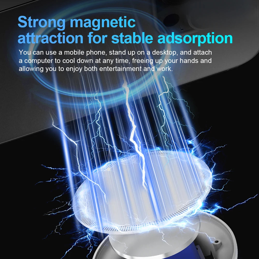 Multifunctional Handheld Mini Fan with Magnetic Phone Holder & Night Light