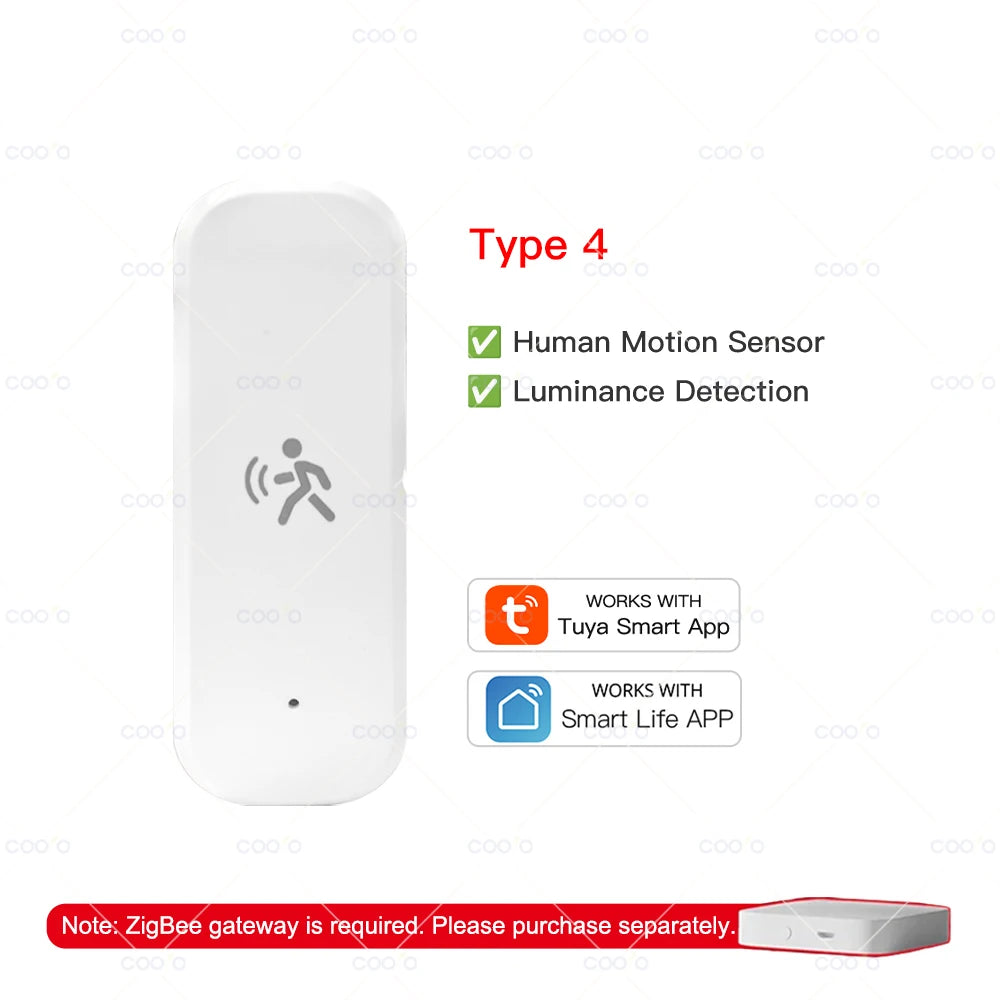 10G MmWave Radar Motion Sensor Human Detector with Illuminance Temperature Humidity Sensor Support Tuya Zigbee2MQTT