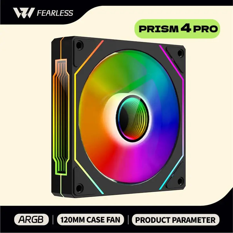 Computer Chassis Fan 120mm 5V 3PIN ARGB 4 Pin PWM Quiet Cooling Fan 12V Large Air Volume 45.2CFM/600-1500RPM