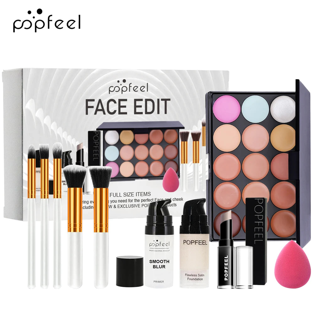 Waterproof & Sweatproof Face Makeup Kit – Concealer, Primer & Blush