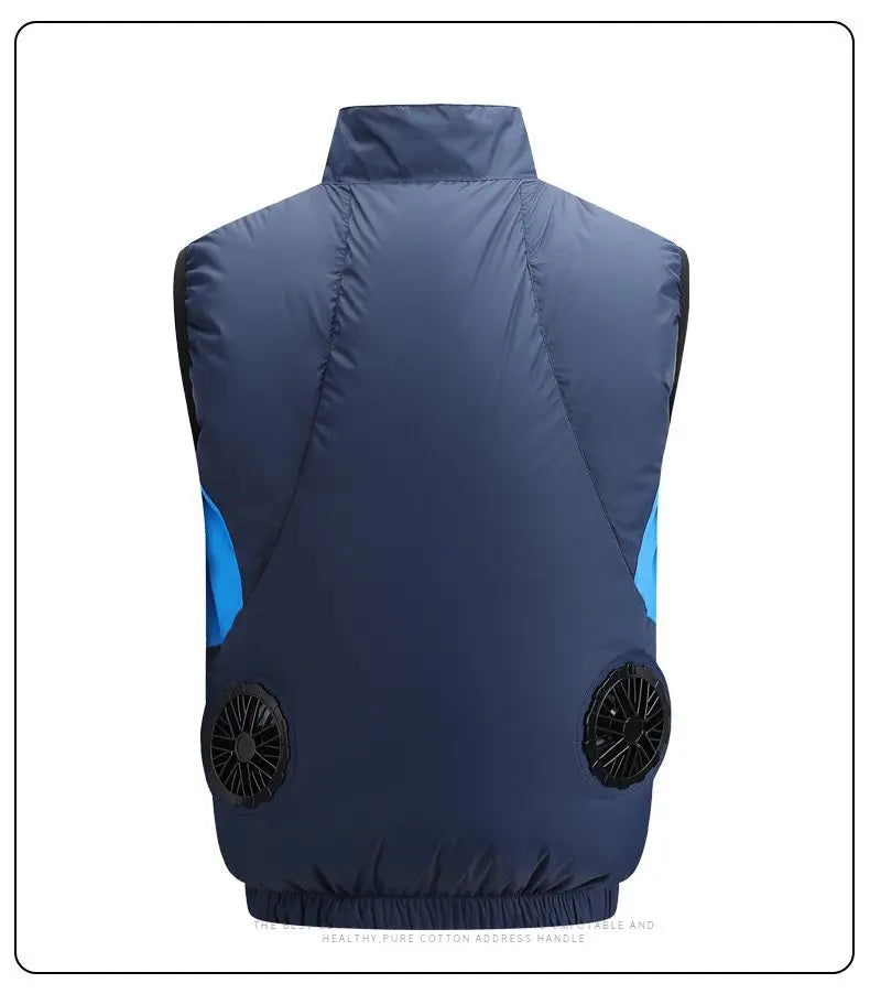 NEWS USB 12V/5V 4Fan Couples Summer Breathable Cooling Vest Sleeveless Fan Air Conditioner Jacket Heat Resistant Outdoor Workwea