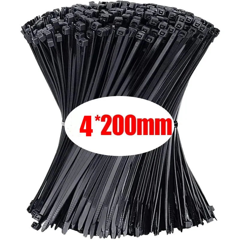 Heavy-Duty Self-Locking Nylon Cable Ties Set