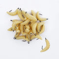 Rubber Maggots Fishing Bait Set with Hooks - Versatile Grub Lures for Bass,Trout,Crappie,Bluegill,Ideal for Freshwater Fishing