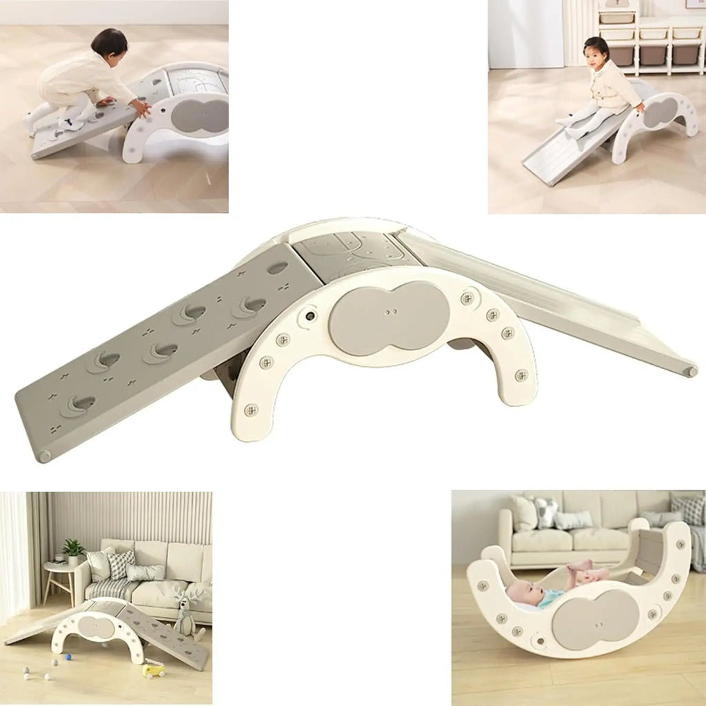 Toddler Indoor Climb Set Baby Slide Kids Rock Climbing Children Balance Board & Cradle Toys Boy Girl Playground Jungle Gym
