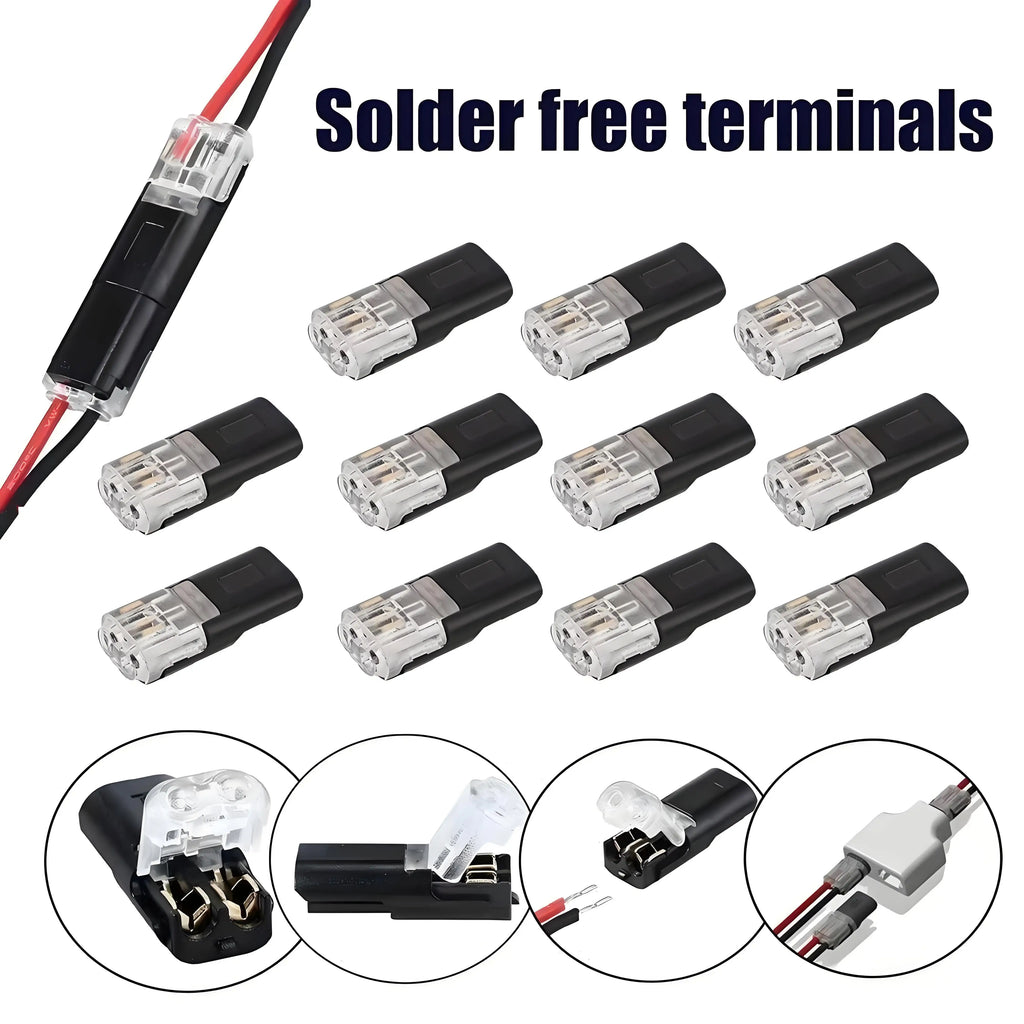 Universal 2-Pin Waterproof Electrical Wire Connector Kit