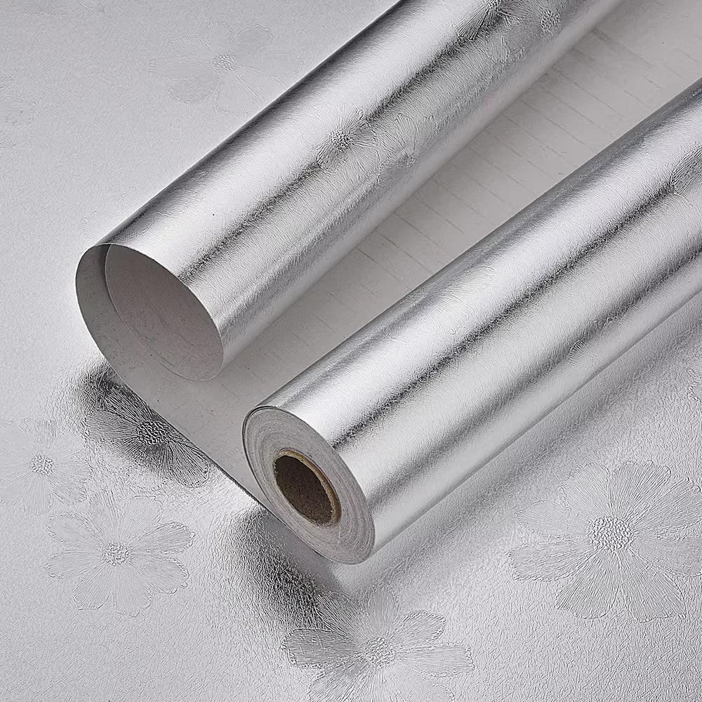 Kitchen High Temperature Resistant Wall Stickers Oil Resistant Stickers Waterproof And Cabinets Stoves Aluminum Foil Paper