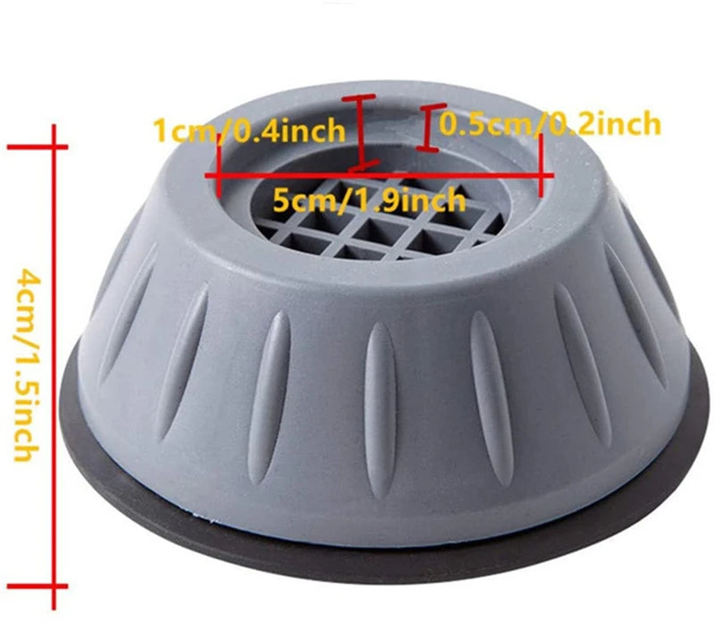4Pcs Anti Vibration Feet Pads Waterproof Legs Slipstop Silent Skid Raiser Mat Washing Machine Support Dampers Stand Furniture