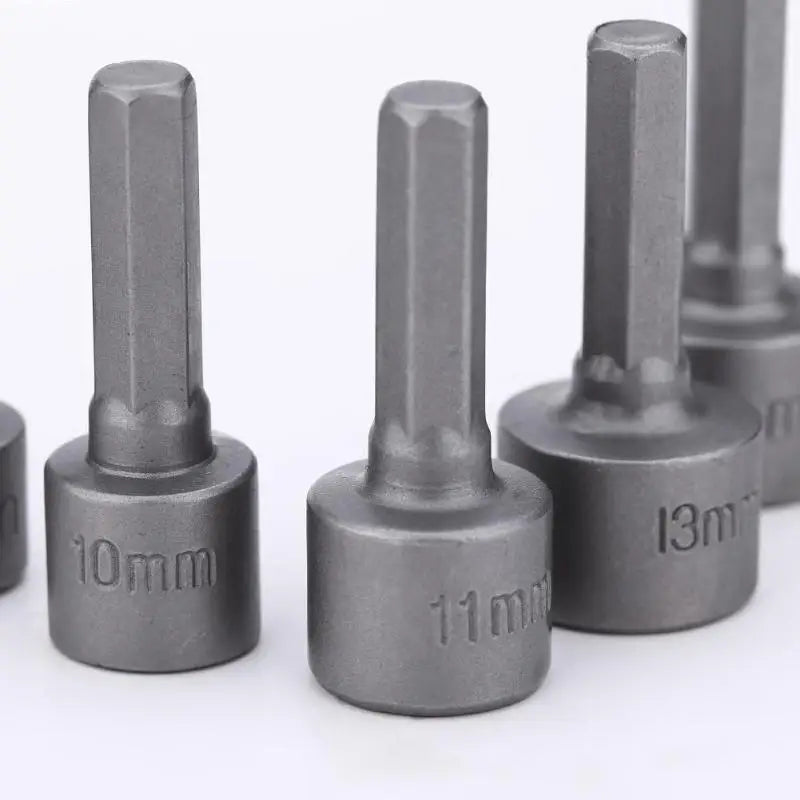 9-Piece Metric Hex Socket & Nut Driver Bit Set