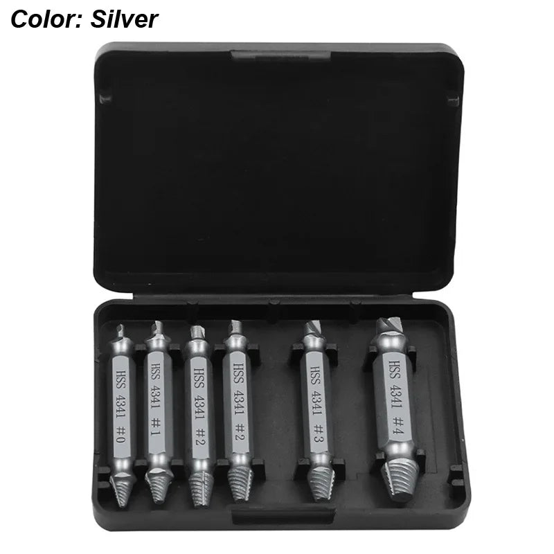 Universal Damaged Screw Extractor & Stripped Bolt Remover Set