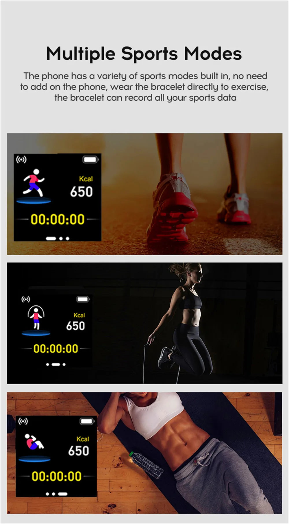 Unisex Smartwatch with Fitness Tracker & Message Alerts