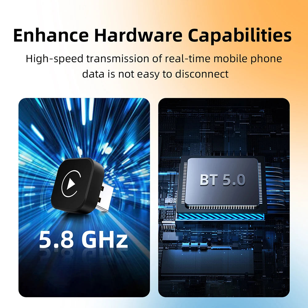 2-in-1 Wireless CarPlay & Android Auto Adapter Dongle