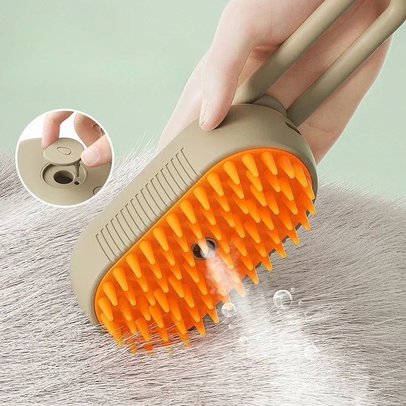 3-in-1 Pet Steamy Grooming & Massaging Brush