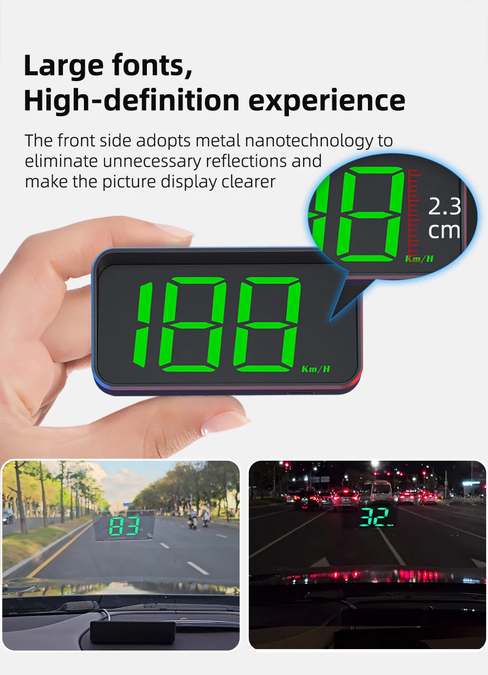 M2 Universal Digital GPS Car Head-Up Display & Speedometer