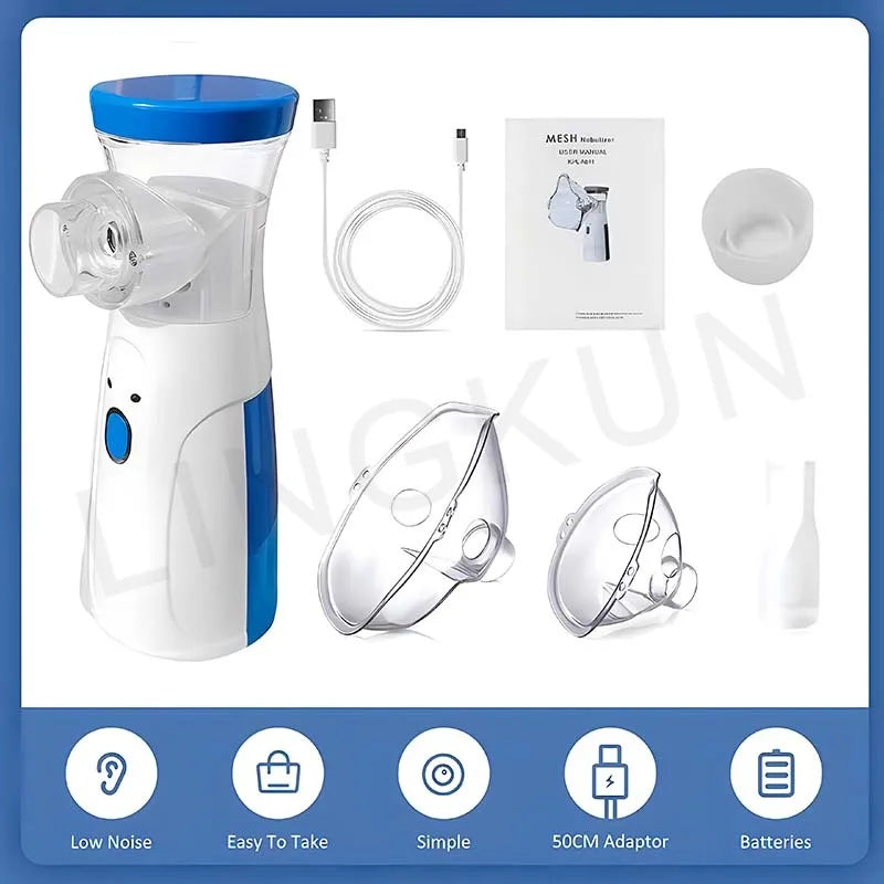 Portable Silent Mesh Nebulizer & Handheld Inhaler