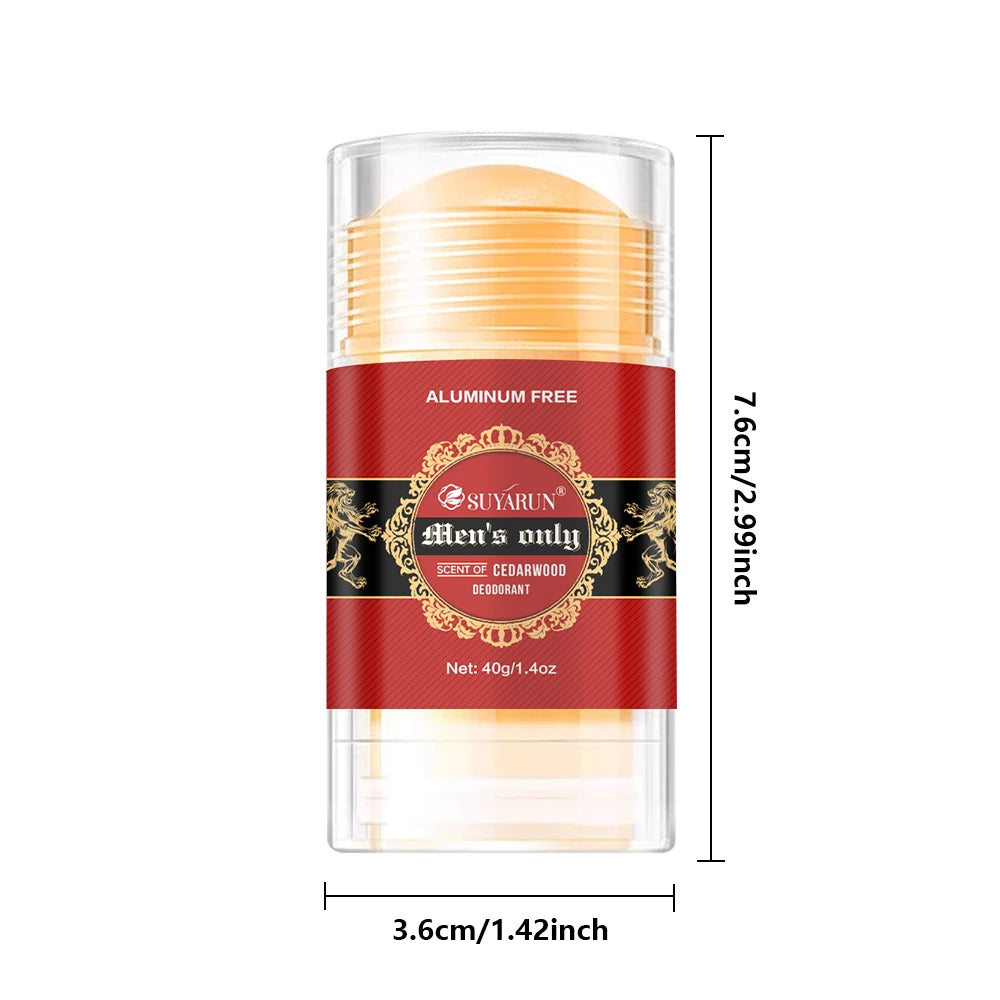 Men's Natural Deodorant Stick for Full Body Odor Protection, 48H Freshness, Sensitive Skin Safe, Travel-Friendly.