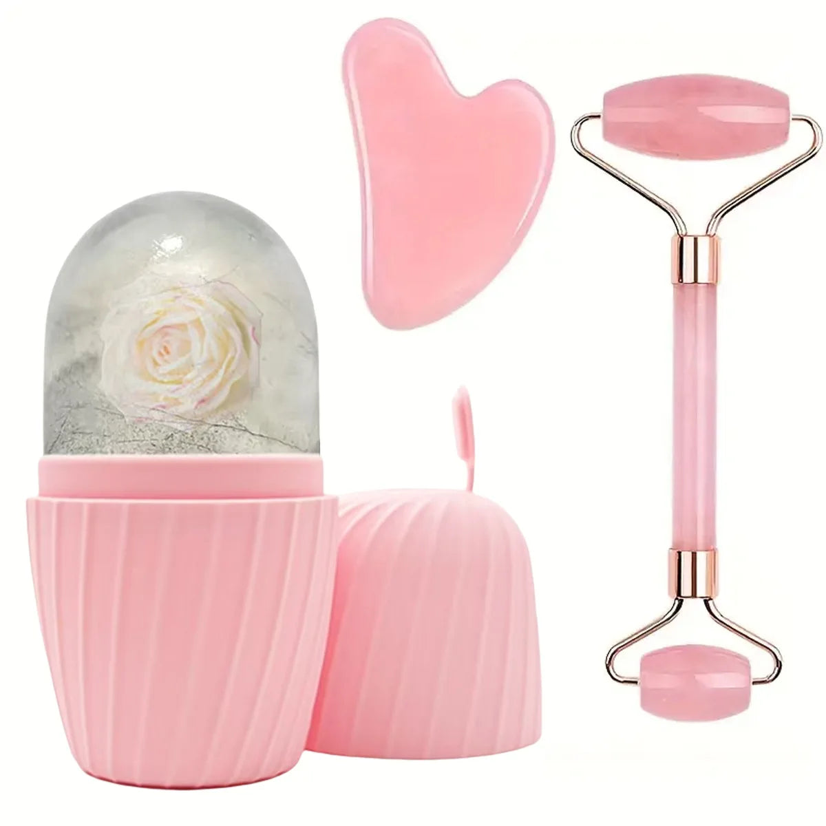 Ice Face Roller & Gua Sha Mold Set
