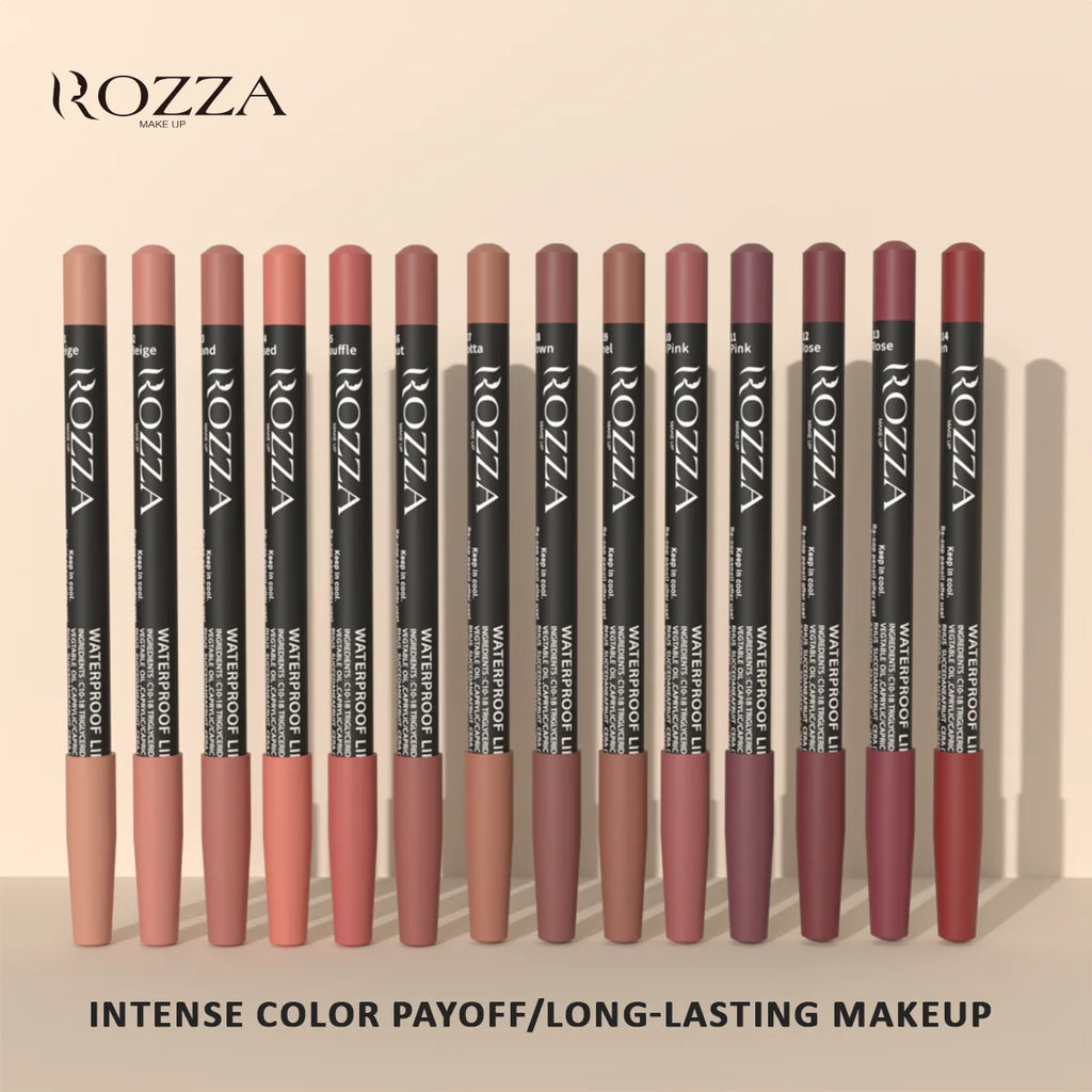 Rozza Matte Waterproof Lip Liner Pencil Set
