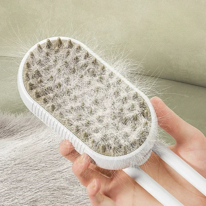 3-in-1 Pet Steamy Grooming & Massaging Brush