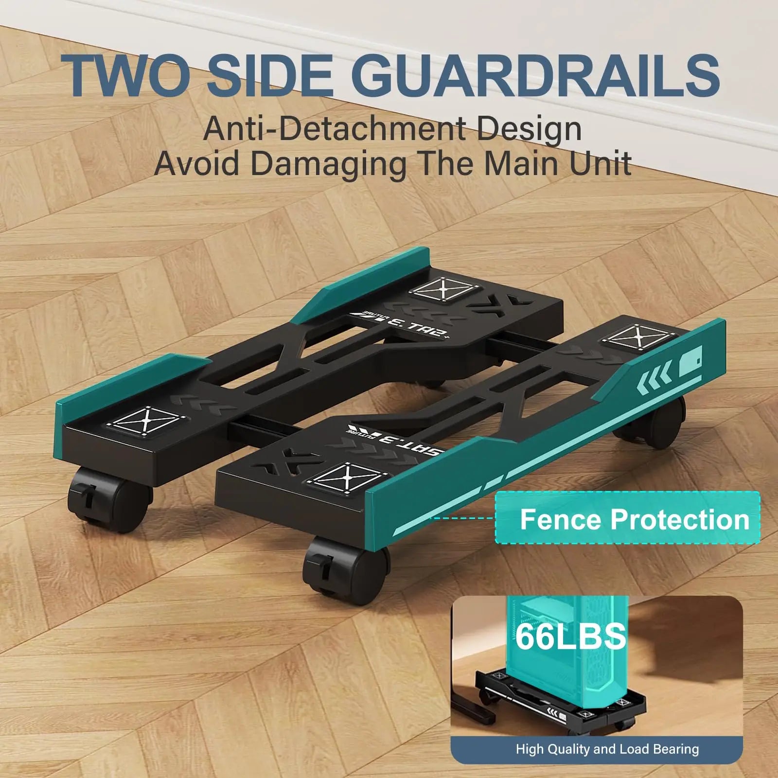 CPU Stand Adjustable Bracket PC Holder Cart Mobile Computer Tower Stand with Rolling Caster Wheels Adjustable Desktop Stand