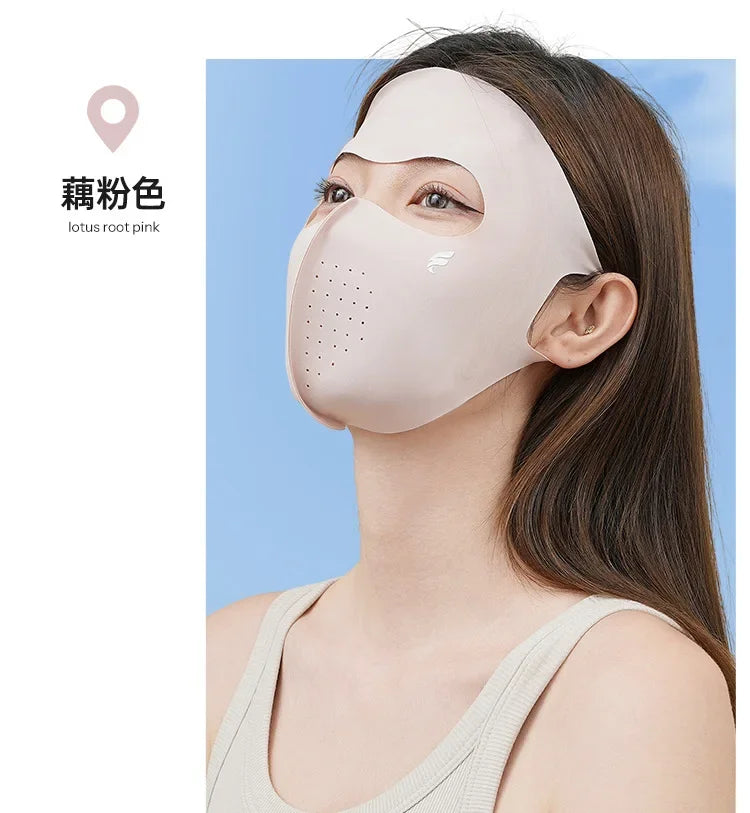 UPF50+ New Sun Protection Face Mask Breathable Moisturizing Sunscreen Mask Spring Summer Fashion Protection UV Protection Women