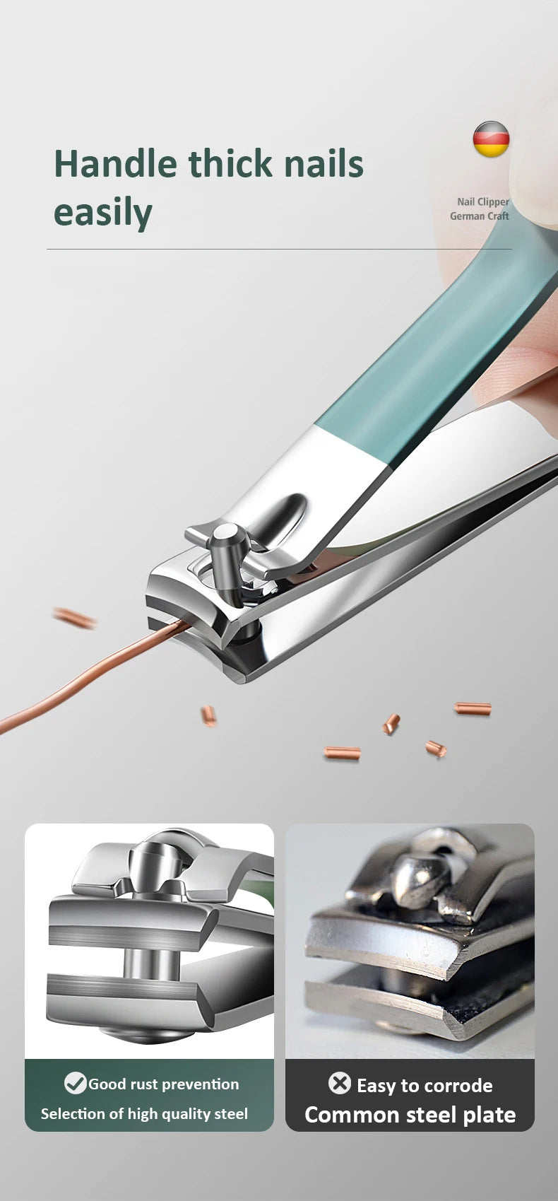 Nail Clippers Set 4 PCs with Rotating Leather Bag Professional Trimmer Pedicure Care Tools Manicure Set Home Care Gift