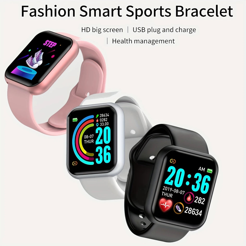 Unisex Smartwatch with Fitness Tracker & Message Alerts