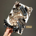 11 pcs Women's High-end Frosted Clip Set Women's Back Head Hair Shark Clip Headwear