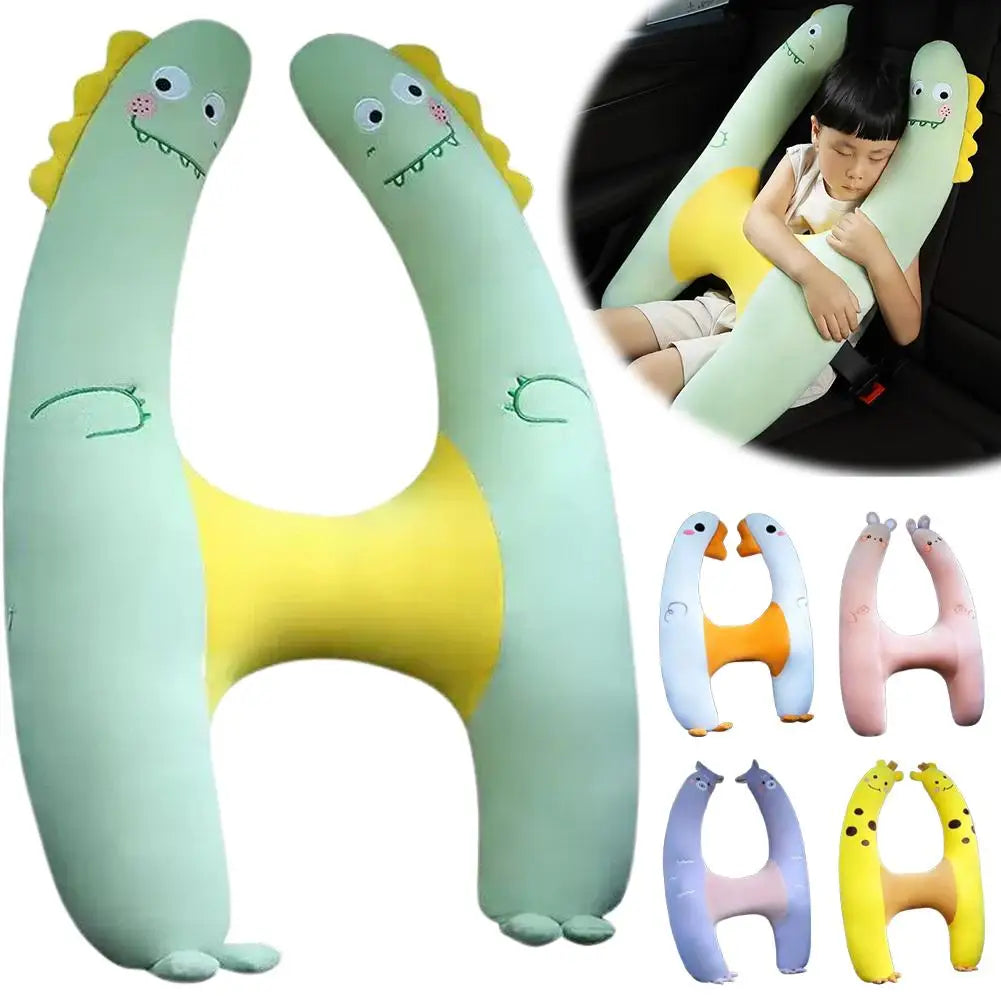 Car Child Neck Protection Pillow Child Car Sleeping Head Support Head Pillow PP Cotton Comfortable Body H Shape Travel Neck Rest