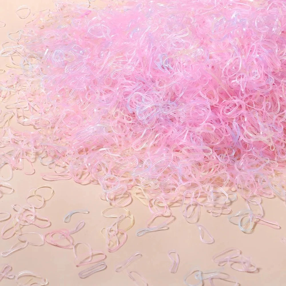 Bulk Colorful Disposable Elastic Hair Ties Set