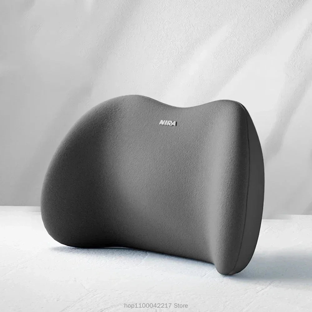 Ergonomic memory foam car seat cushion - suitable for all seasons comfort car headrest - lumbar cushion or headrest or set