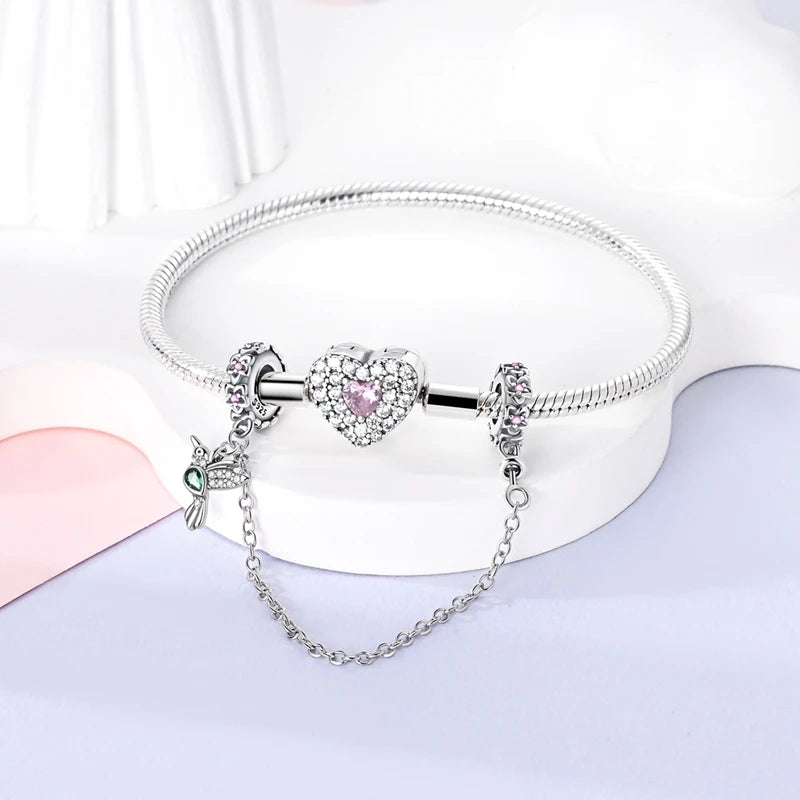 Original 925 Sterling Silver Charm Beads Glowing Luminous Firefly Butterfly Pendant for Bracelet Charm Jewelry