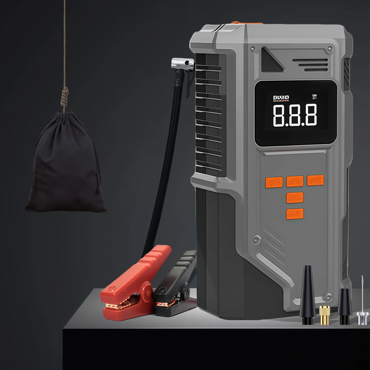 All-in-One Car Jump Starter & Tire Inflator – 12V Emergency Power Bank, -40°C Rated
