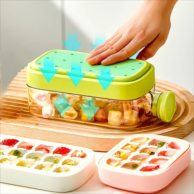 Ice Cube Mold Tray Press Ice Bottle Cup Kettle with Straw Whiskey Ice Cream Water Bottle