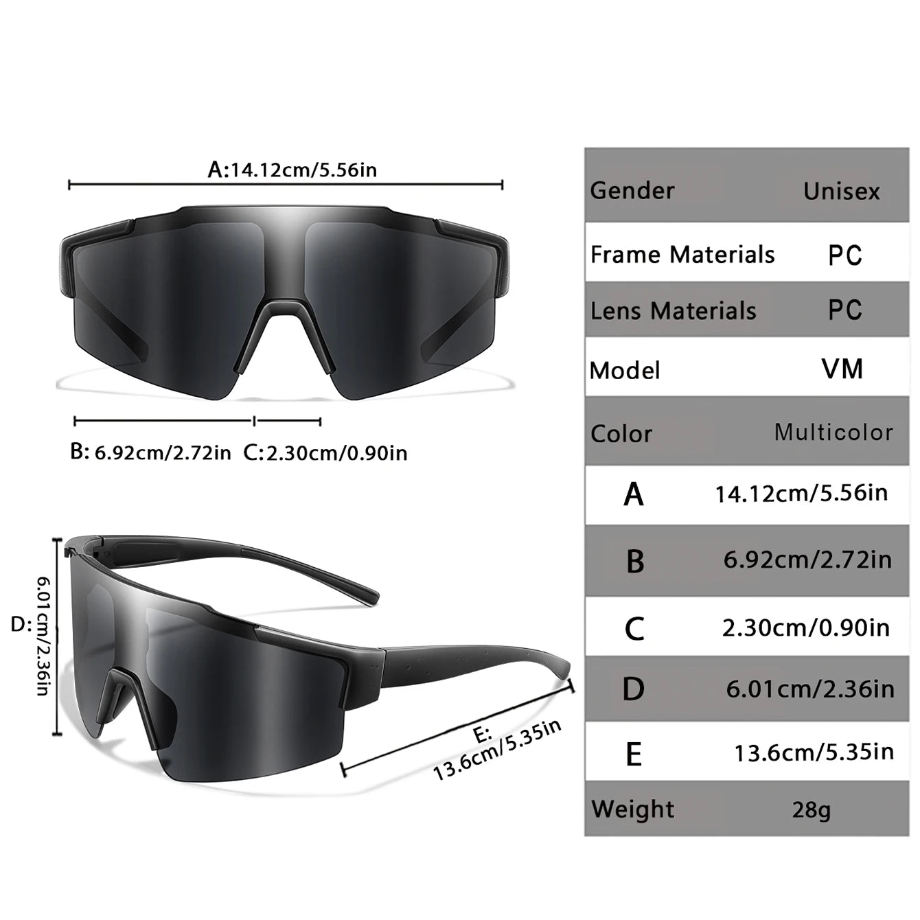 3 Pairs Fishing Sunglasses Sports Men Women Bike Glasses Cycling Mtb Bicycle Eyewear Large Windproof Goggles UV400