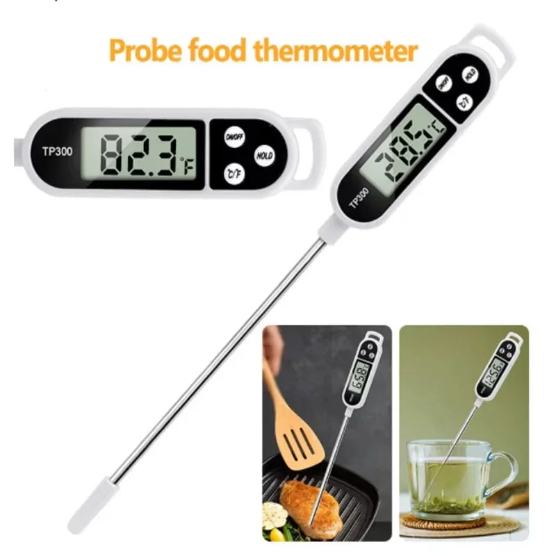 1-10 P Digital Kitchen Food Thermometer TP300 Water Oil Thermometer for Meat Cooking Food Probe BBQ Electronic Oven Kitchen Tools