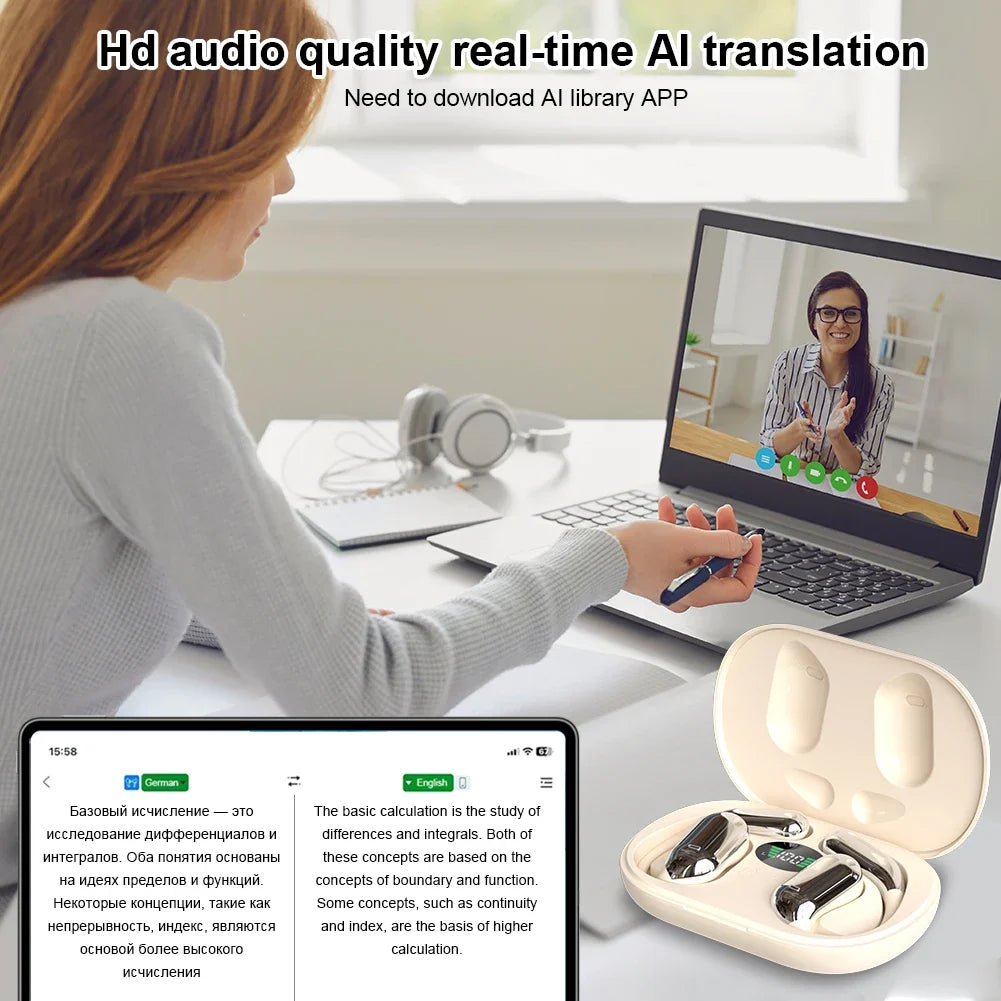 3-in-1 AI Translator Earbuds (144 Languages)