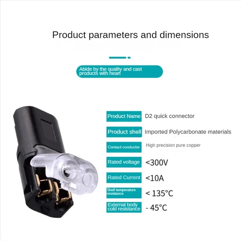 Universal 2-Pin Waterproof Electrical Wire Connector Kit