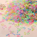 Bulk Colorful Disposable Elastic Hair Ties Set