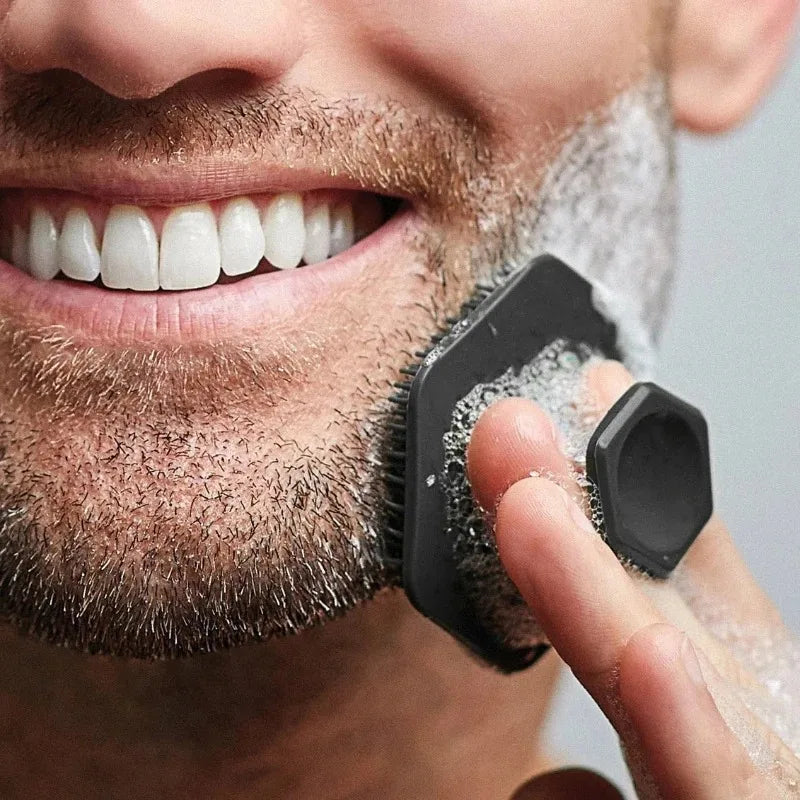 Face Cleaning Brush Scrubber Silicone Miniature Face Deep Clean Shave Massage Face Scrub Brush Face Cleaner For Men